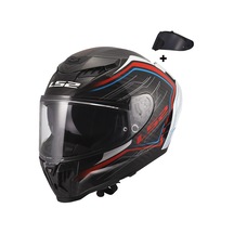 Ls2 Dragon Karbon Subic Kapalı Kask Mavi