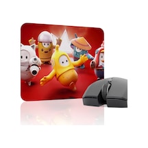 Fall Guys Kaymaz Dikişli Kauçuk Oyuncu Mousepad V5 - 22x18 Gaming Mouse Pad Fare Altlığı