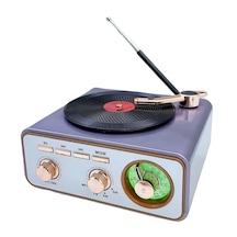 Hoparlör Radyo Plak Çalar Görünümlü Md-1217bt Bluetooth Nostaljik Tasarım Usb, Tf, Aux, Fm/am/sw