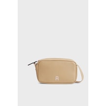 Tommy Hilfiger Logolu Çıkarılabilir Askılı Çanta Kadın Çanta Aw0aw18741 Rbl Koyu Bej