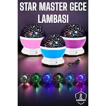 Mey İthalat Mavi Ve Mor Işıklı Projeksiyon Lambası