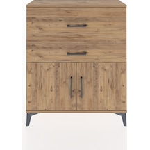 Arges Şifonyer Tek Raflı 2 Çekmeceli 2 Kapaklı 88x30x106 Çam-çam Çam