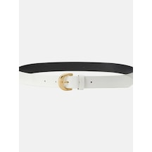 Calvin Klein Casual Pin Buckle 25mm Beyaz Kadın Kemer
