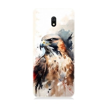 Xiaomi Redmi 8a Uyumlu Siyah Beyaz Asil Kartal Desenli Silikon Kılıf