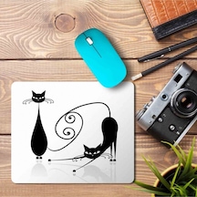 Kediler Silüet Mouse Pad Mousepad