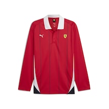 Puma Ferrari Race Jersey Ls Polo Kırmızı Erkek Sweatshirt