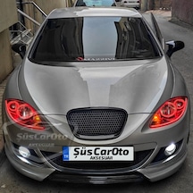 Seat Leon Mk2 2005-2008 Makyajsız Kasa İle Uyumlu Batman Yarasa Ayna Kapağı Piano Black Abs Plastik 00 Şüscaroto Aksesuar