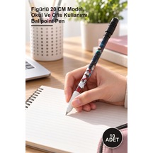 10 Adet Anime Figür Tükenmez Kalem Figürlü 20 Cm Model, Okul Ve Ofis Kullanımı, Ballpoint Pen 1