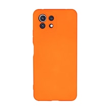 Xiaomi Mi 11 Lite Uyumlu Kılıf Nano İçi Kadife Silikon - Turuncu