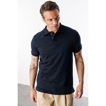Genius Store Erkek Çekmeyen Pamuklu Kumaş Regular Fit Standart Kesim Polo Yaka Tişört Poloyaka-t-shırt1 Lacivert