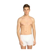 Erkek Elastan Likralı Boxer 3'lü Paket Beyaz