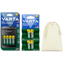 Varta Lcd Plug+şarj Cihazı+4x2100 Aa +4x2600 Aa Şarjlı Kalem P...