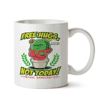 Free Hugs Not Today İki Tarafı Baskılı Kupa Bardak Çok Renkli