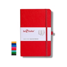 Le Color Tarihsiz Klasik Defter Rec Note 13x21 Çizgili Kırmızı