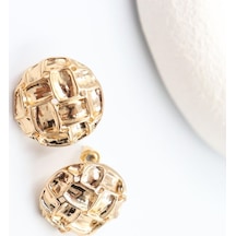 Gold Çelik Küpe 2 Cm Çok Renkli 27449445