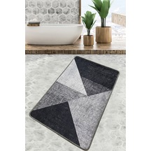 Phell Gri Banyo Halısı Djt 70x120 cm Banyo Halısı Paspas Yıkanabilir Kaymaz