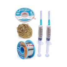 Mechanic/ Lehim Sn63/pb37 40g 0,5mm Havya Ucu Temizleme Teli Lehim Toplama Cp-2515 Emme Teli 2,5mm Set04