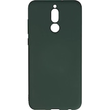 Newface Huawei Mate 10 Lite Kılıf Nano İçi Kadife Silikon - Koyu Yeşil