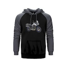 Yamha Xt1200z Super Tenere Gri Renk Reglan Kol Kapşonlu Sweatshirt Gri