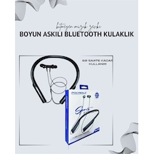 Mey İthalat Polygold Pg-100 Boyun Askılı Kablosuz Kulaklık 200 Saat Bekleme Süresi, Stereo Ses, Mikrofonlu Diğer