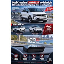 Opel Crossland 2017-2026 Modeller İçin Obd2 Head Up Display Hayalet Gösterge Ekranı Ön Cam Hız Göstergesi