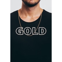 Erkek Zincir Gold Alaşım Kolye Altın