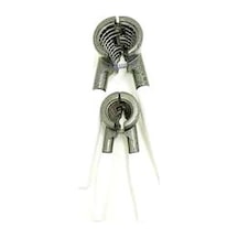 2 Parça Set Metal Fındık - Ceviz Kıracak Beyaz Saplı Bx40 Ahşap - Şeffaf
