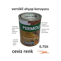 Vernikli Ahşap Koruyucu Ceviz Renk Vernik 0.75lt Vernikli Koruyuc
