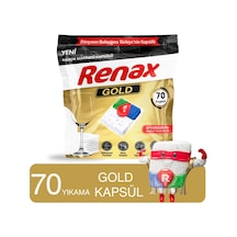 Renax Gold Bulaşık Makinesi Kapsülü Hepsi Bir Arada 70 Li Tablet