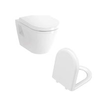 VitrA İntegra Rim-ex Kanalsız Asma Klozet + VitrA Duroplast Yavaş Kapanır Kapak