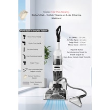 Youban K12 Plus Steamix Buharlı Halı Ve Koltuk Yıkama Makinesi Beyaz