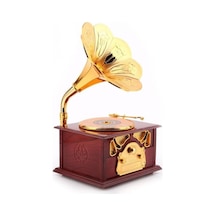 Phonograph Lik Müzik Kutusu Kahverengi