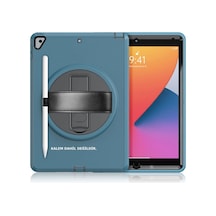 İpad 10.2 7.nesil Kılıf Hand Strap Tablet Kılıfı - Turkuaz