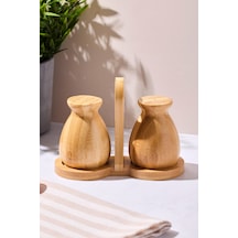 Duke Bambu 2 Parça Standlı Tuzluk-biberlik Dogalbambu Bambu