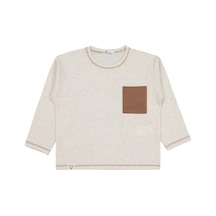 Civil Boys Cepli Overlok Dikişli 2-5 Yaş Sweatshirt - Bej
