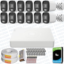 Provzen Unv Full Hd 12 Kamera Renkli Gece Görüş Mikrofonlu Olay Anında Bildirim