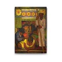 Diego Rivera - The Flowered Canoe Tablosu - 80x125cm