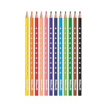 Pelikan 700634 Renkli Kalem Silverino, 12 Adet, Üçgen, İnce 165-Koyu Yeşil