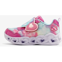 Skechers Heart Lights - Lovin Reflection Küçük Kız Çocuk Pembe Işıklı Spor Ayakkabı 302693n Pktq Pembe