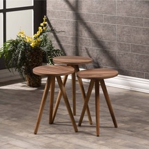 Zigon Sehpa Ve Orta Sehpa Kr Torna Ceviz Set 3006 Diğer