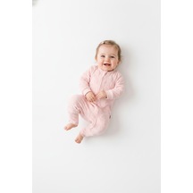 Tiffany Baby & Kids Puffy Cloudy Tasarımlı Fermuarlı Patiksiz Tulum Toz Pembe