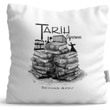 Kişiye Özel Tarih Öğretmeni Saten Yastık - 1