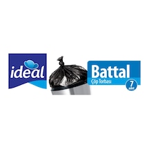 İdeal Battal Boy Çöp Poşeti 7&apos Li 70x95 Cm, Sızdırmaz Yırtılmaz Battal Boy Çöp Torbası, Geri Dönüştürülebilir Atık Torbası, Restoran, Kafe, Ofis, İşyeri, Ev, Mutfak İçin Güçlü Çöp Poşeti Torbası