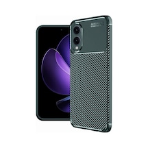 Samsung Galaxy Uyumlu - S25 Edge Kılıf Auto Focus Karbon Kapak - Koyu Yeşil