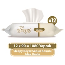 Sleepy Beyaz Sabun Kokulu Islak Havlu 12X90 (1080 Yaprak)