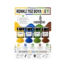 Toz Mum Boyası Seti 10 Cc 4 Lü Soya & Parafin Wax Için Sarı, Mavi, Yeşil, Kahverengi Bkfab4srmykh10g Karışık
