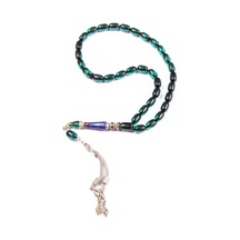 Burhan Sağlam Kapsül Kesim 11x8 Mm Nakkaş İmameli Ateş Kehribar Alpaka Püsküllü Bs24246