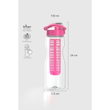 Renga Saga Süzgeçli 730 Ml Tritan Detoks Matara 911006 Fuşya Fuşya