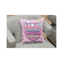 Sanrio Friends Desenli Kare Yastık Kılıfı Çok Renkli