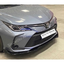Toyota Corolla Uyumlu Esnek 3 Parça Abs Lip Piano Black Flaplı Kanatlı